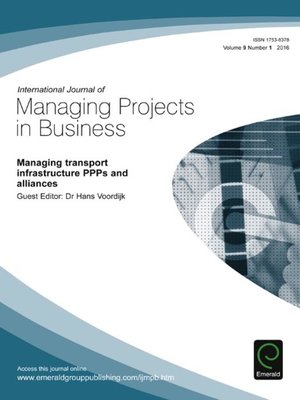 cover image of International Journal of Managing Projects in Business, Volume 9, Number 1